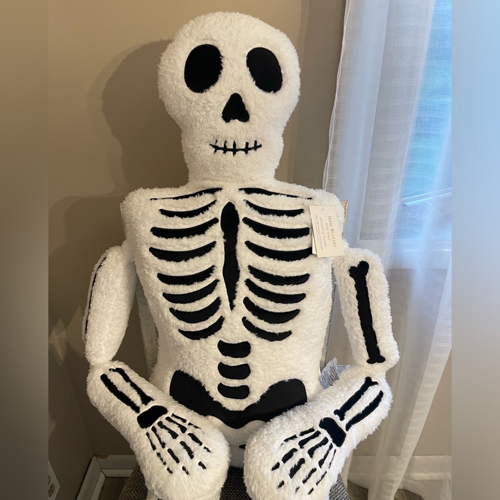 NEW HUGE SOFT SHERPA SKELETON PILLOW VIRAL TIKTOK